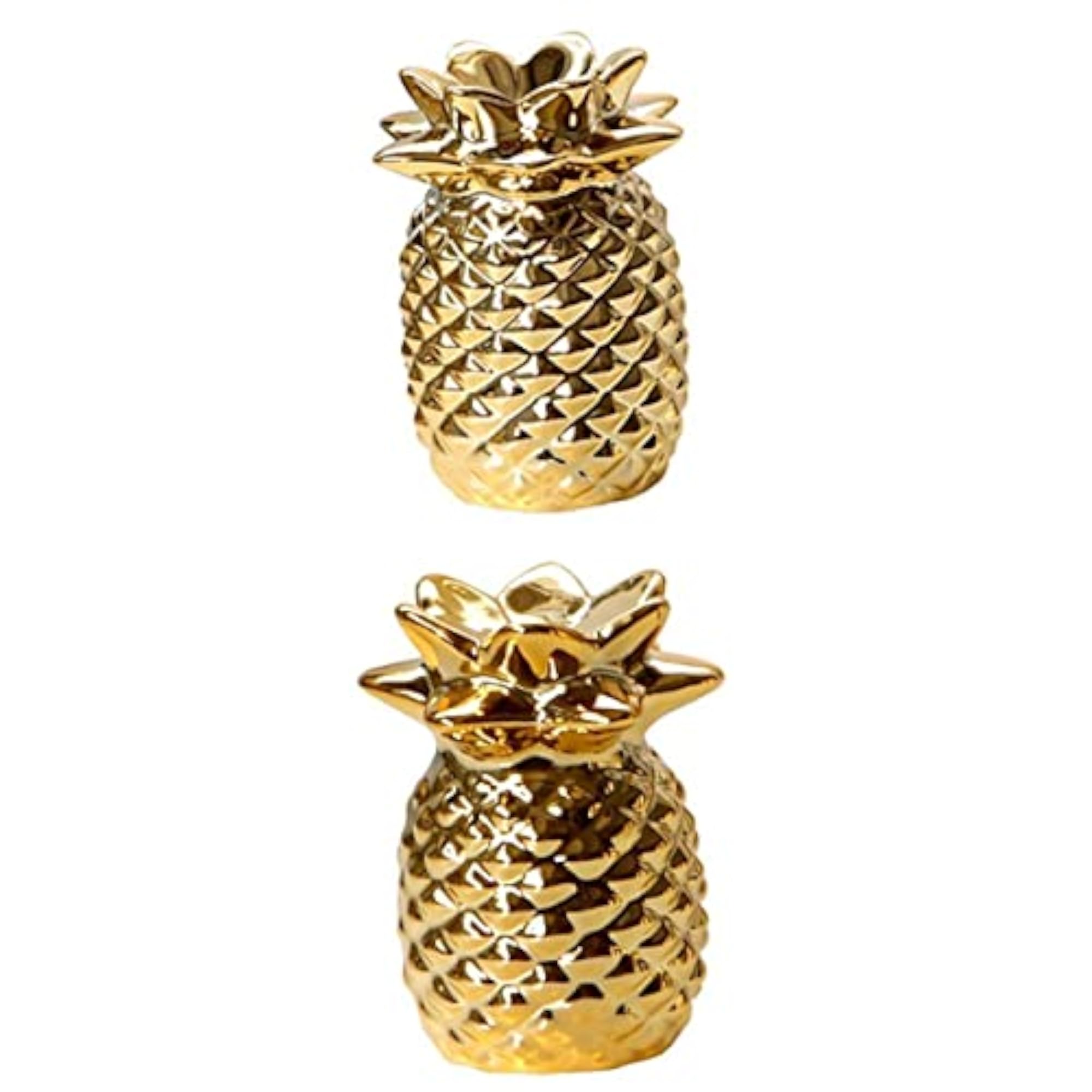 Ceramic Golden Pineapple Figurine Ornament Artificial Fruit