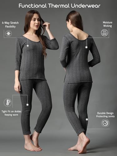 Image of FF Winter Wear Thermal Upper Vest and Bottom Lower Warmer Combo for Women Long Johns Underwear Set