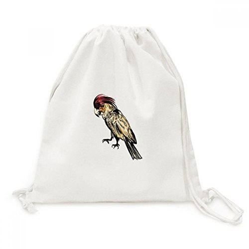 Perroquet jaune sac à dos cordon en toile pour remplacer les sacs lourds qui font mal au dos