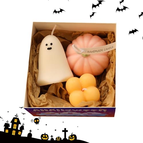 Velas de abóbora perfumadas,Velas de Halloween perfumadas - Forma de desenho animado de vela de deco