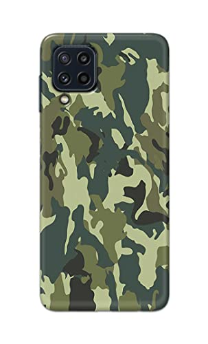 Image of Printed Hard Back Cover Case for Samsung Galaxy M32 4G | Samsung Galaxy M32 Prime Edition Back Cover (Green Army Camouflage) -1803