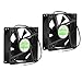 Produktbild 2-Pack 80 mm x 80 mm x 25 mm 8025 12 V DC Kugellager bürstenloser Lüfter, 2-pin