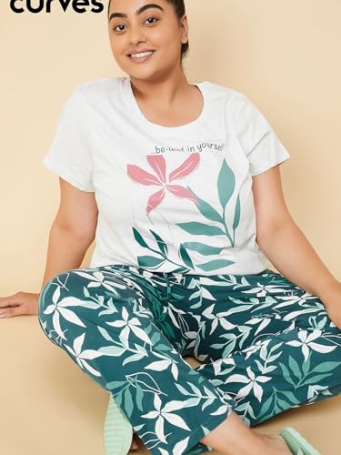 Image of Max Plus Size Women Printed PJ Set