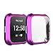 [8-Pack] Screen Protector Case Compatible with Fitbit Versa Lite,All-Around Ultra Slim Soft TPU Plated Cover Scratch-Proof Protective Bumper Shell (8 Colors, Versa lite)