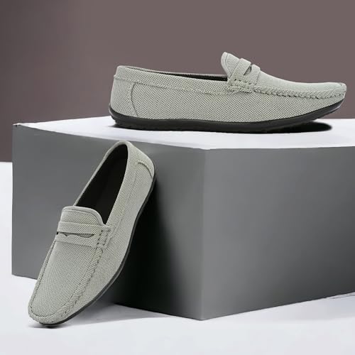 Image of Stylelure Eco Friendly & Light Weight Flexible Mesh Knit Loafers Driving Shoes for Men