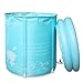Sunjun& Thicker Water Saving Bad Tub Adult Bad Tub Aufblasbare Wanne Tubing Barrel Bad Fässer ( Farbe : Blau , größe : 65*70cm )