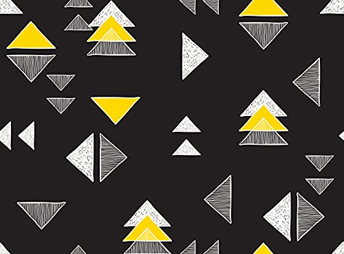 Papier peint triangles dessinés 250x250 cm déco murale auto-adhésive Magic-Stick salon