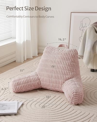 Blissful Diary Travesseiro de leitura, travesseiro de cama elegante com espuma viscoelástica desfiad