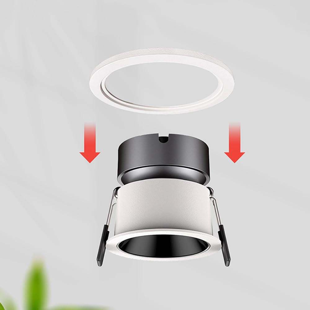 Ieron 4PCS Goof Rings for Ceiling Lights Recessed Light Trim for Downlight Diameter 75mm Suitable for Hole Diameter 76-95mm - Image 3