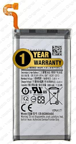 Image of EB-BG960ABA Battery Compatible for Samsung Galaxy S9 (SM-G960F, SM-G960, SM-G960F, SM-G960U, SM-G960W, SM-G9600, SM-G960U1, SM-G960N, SCV38) with 1 Year Warranty. [3000mAh-Capacity]