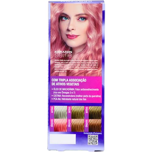 KERT Coloração Permanente Em Creme Para Cabelos Com Cistina E Óleo De Macadâmia Selfie My Crush 50G