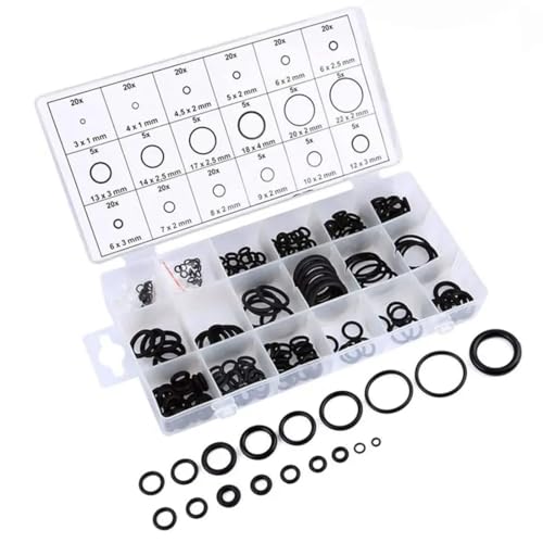 IKOPFLN 225 pièces Assortiment de Joints Toriques en Caoutchouc,Joint torique karcher O Ring D'etanchéité Universels, 18 tailles Dimensions 3-22mm pour...