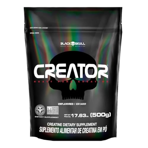 CREATINA MONOHIDRATADA - CREATOR - BLACK SKULL (500 g) - Refil