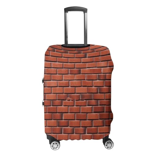 Red Brick Wall Luggage Cover, Washable Elastic Suitcase Cover Protector Fit 18-32 Inch Luggage4