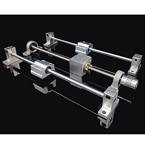 YUHYCOS Industrial Lead Screw T8 Lead Screw and Optical Axis Set, Pitch 2mm Lead 8mm Length 200mm 800mm+Optical Axis OD8mm +KP08 Bearing Bracket +Bracket SK8(350mm)