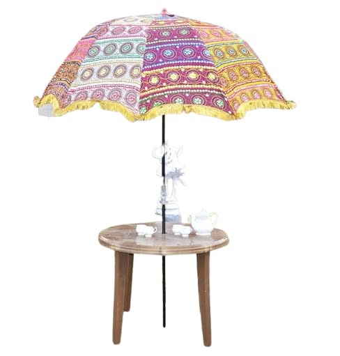 Lalhaveli Decorative Garden Umbrella for outdoor, 52x72 Inch, Colorful Work