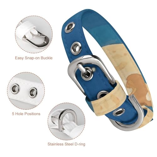 Collier lune d'automne pour chien et chat réglable - 4
