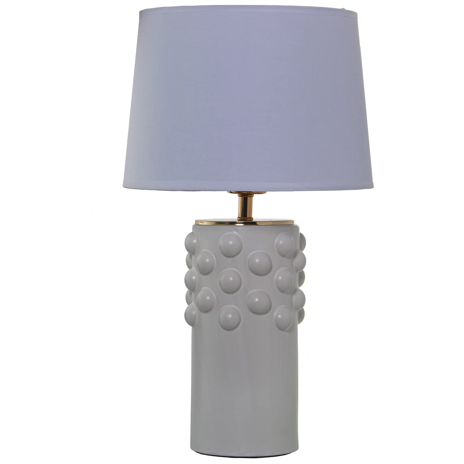 LÁMPARA SOBREMESA CERÁMICA BLANCO MATE+92227,1XE27,MAX.40W °28X49CM, BASE:°13X33CM