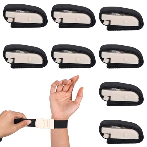8 stück Stauschlauch Blutabnahme Stauschlauch, Hochflexibel Tourniquet, Elastisches für Medical Nurse Tourniquet für Camping, Wandern, Outdoor Sport（Schwarz）