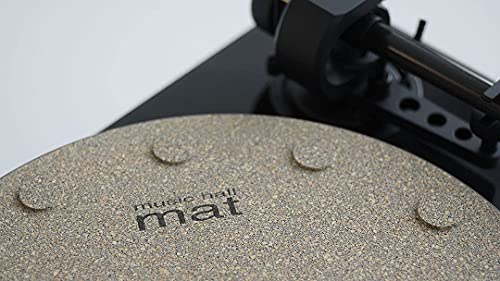 Music Hall Cork Mat Reduces Vibration and Acoustic Feedback Improves Stylus Tracking and Record Wear Non-Static Non-Adhesive Grips Records Better Than Felt Lightweight Design without VTA Adjustment