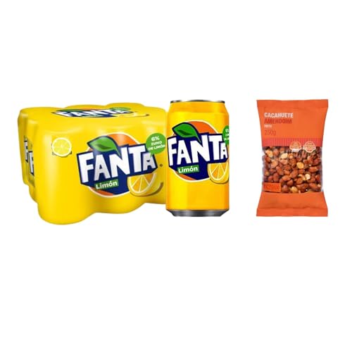 UBOON - Limón - Refresco con 6% de zumo de limón, bajo en calorías - Pack de 12 latas, 330 ml + ¡Incluye un Cacahuete frito mezcla Mercadona de Regalo