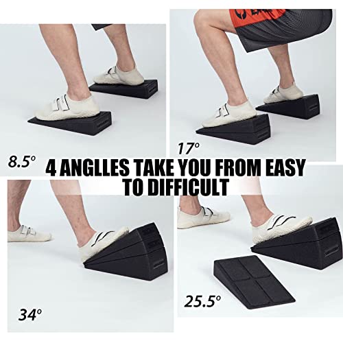 Squat Wedge Block,3Pc 12“ Leg Stretcher Foot Wedge Foam Slant Board For Squats Calf Raise Block Yoga Wedge Knees Over Toes Equipment #TOP2