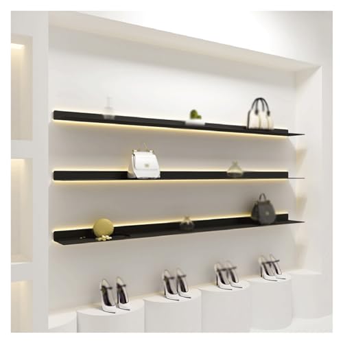 Étagère lumineuse noire pour valoriser vos objets de collection
