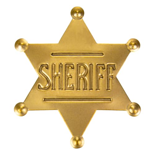 Sheriff Badge Metal Western Police Badge for Cowboy Party Decoration Dress-Up Custom Sheriff Badges School Carnival Party Props Prize