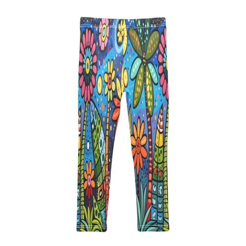 Toddler Girls Leggings Printed Yoga Pants Leggings Romero Brito's Paintings for Kids2