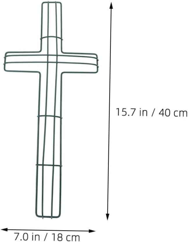 PRETYZOOM Metal Cross Wreath Frame Craft Making Tool Wreath Rack Easy Install Home Decor Easter Decorative