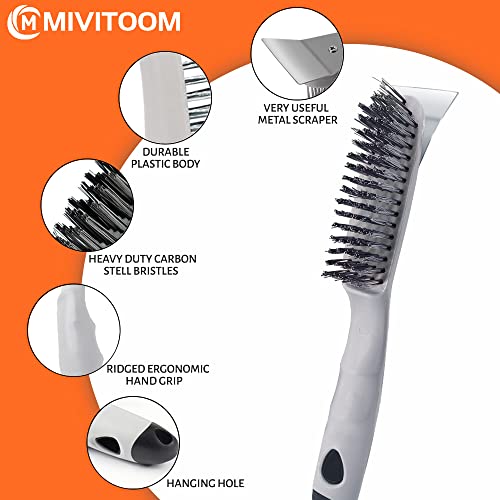 Wire Brush Set of Heavy Duty Steel Brush with Ergonomic Handle, 2pcs Wire Brushes for Cleaning Rust and Heavy Dirt 4 Wire Brush Set of Heavy Duty Steel Brush with Ergonomic Handle, 2pcs Wire Brushes for Cleaning Rust and Heavy Dirt - Image 4