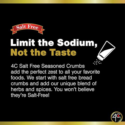 image for 4C Premium Bread Crumbs Salt Free Bread Crumbs, Seasoned, Premium Regu