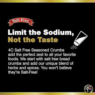 4C Premium Bread Crumbs, Salt Free Seasoned, 12 Ounce (Pack of 1)