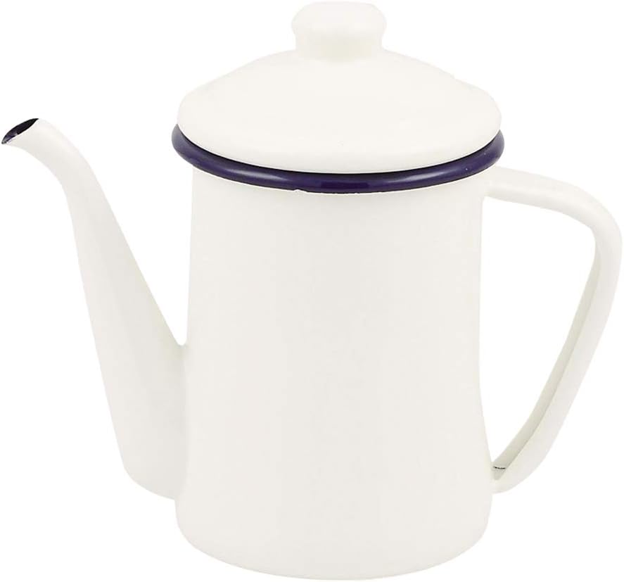 Pearl Metal HB-4415 Coffee Pot, White, 20.3 fl oz (600 ml), Enamel, Perfect Size