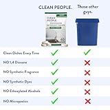 Clean People All Natural Dishwasher Pods - Plant-Based Dishwasher Detergent Pods - Cuts Grease & Rinses Sparkling Clean - Residue-Free - Fragrance Free Dishwashing Pods - Unscented, 60 Pack - Image 2