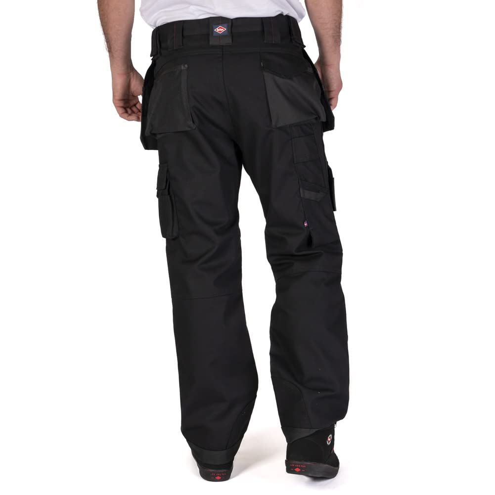 Lee Cooper Cargo Pantalones, Hombre, Negro (Black/Black), 42W/29L