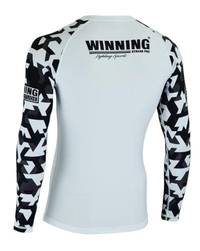 Men’s White Camo Long Sleeve Rash Guard – Compression MMA Shirt for BJJ, Grappling, Jiu-Jitsu, No-Gi Training & Kickboxing3