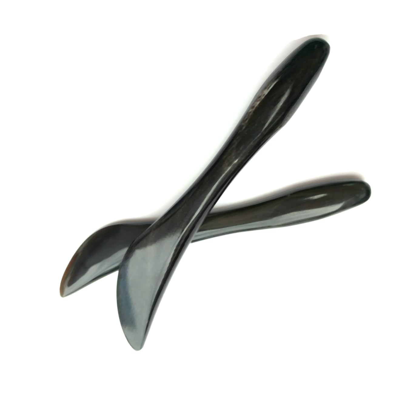 NULYLU Natural Ribs Stick Board Scraping Board Massager Handheld Scraper Black