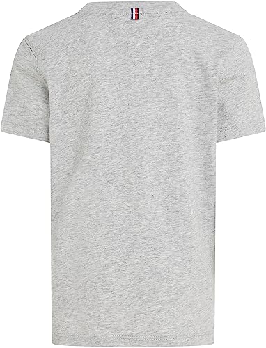 Tommy Hilfiger Camiseta de Manga Corta Chicos con Cuello Redondo, Gris (Grey Heather), 14 Años