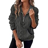 Sudaderas con cremallera para mujer, camisetas de talla para salir, conjunto de suéter negro con cuello redondo, suéter para Halloween, chaqueta para mujer, suéter del Reino Unido, gris oscuro, XXL