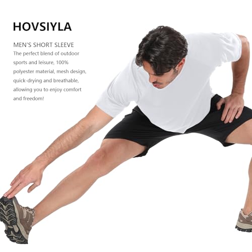 Image of HovSiyla 1 /5 Pack Running Shirts Men Sport Tops Dry Fit Gym Wicking Athletic T Shirts Breathable Cool Workout Shirts
