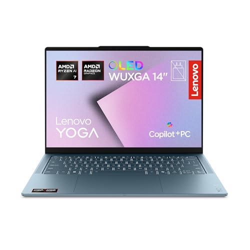 Lenovo Yoga Slim 7 Gen 11 – Ordenador Portátil IA 14'' OLED (AMD Ryzen AI 7 445, 32GB RAM, 1TB SSD, USB-C, Windows11 Hom