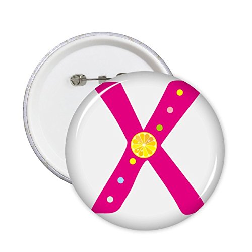 Badge bouton rond alphabet fruit mignon pour masquer un accroc et réparer un sac