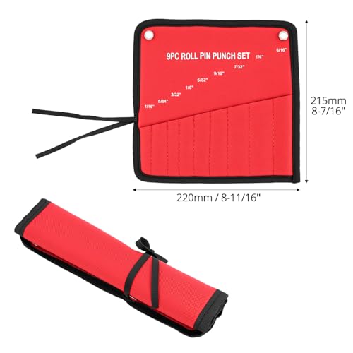 QWORK® 9 Stück Splinttreiber Set, Durchschlag aus Chrom-Vanadium-Stahl, für Automobil-, Uhrenreparatur, Schmuck und Basteln