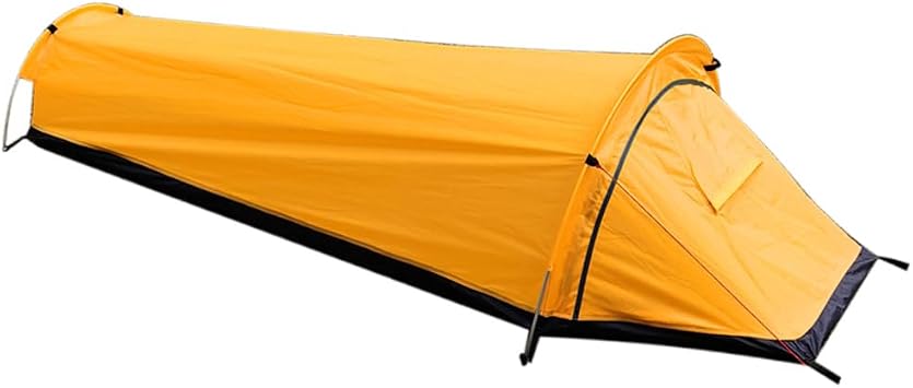 HXBER Single Person Backpacking Tent Hiking Bivy Tent Lightweight Sleeping Bag Tent with Ground Cloth