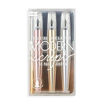 Misc. Modern Script Fountain Pens & Journal - 4 PC Set [Multiple Languages] Book