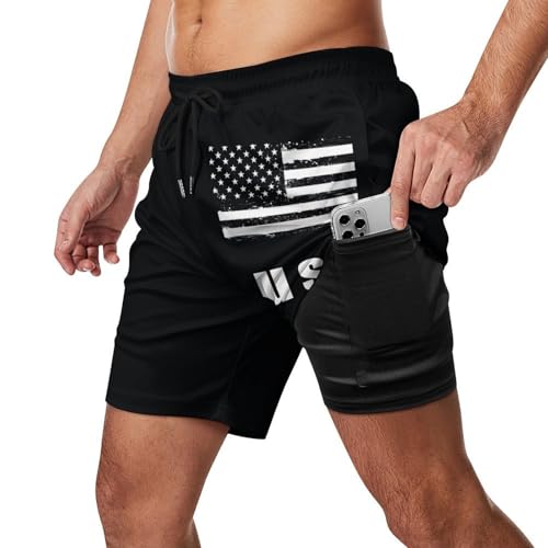 Poland Flag Men's Shorts Casual Elastic Waist Drawstring Summer Beach Shorts3