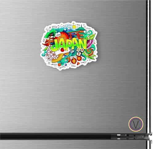 Image of Japan Acrylic Fridge Magnet - UV Textured Printed, Stylish Multicolor Magnet for Fridge, Wardrobe & Metal Surfaces, Pack of 1 (Japan)