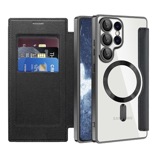 Étui portefeuille Galaxy S23 Ultra idéal pour voyager léger avec porte-cartes MagSafe