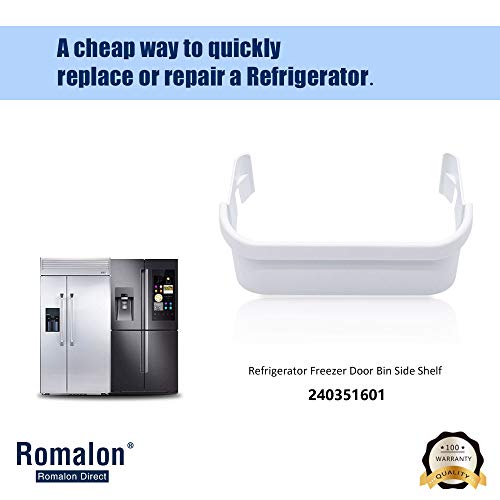 240351601 Refrigerator Freezer Door Bin Side Shelf Replacement for AP2115974, 891154, AH430027, EA430027, PS430027,240351607 by Romalon